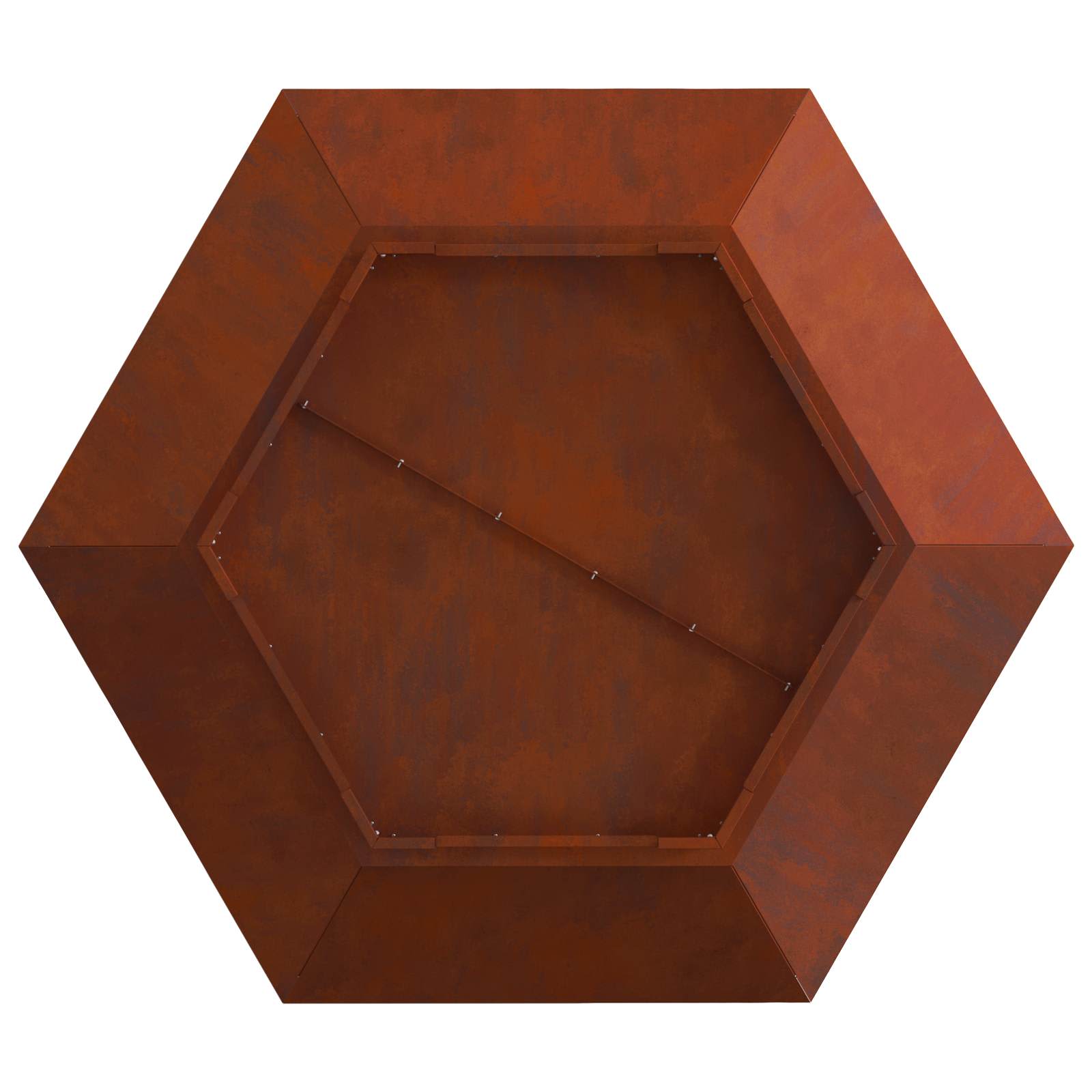 Feuerstelle Braun 100 x 100 x 28 cm Wetterfeststahl