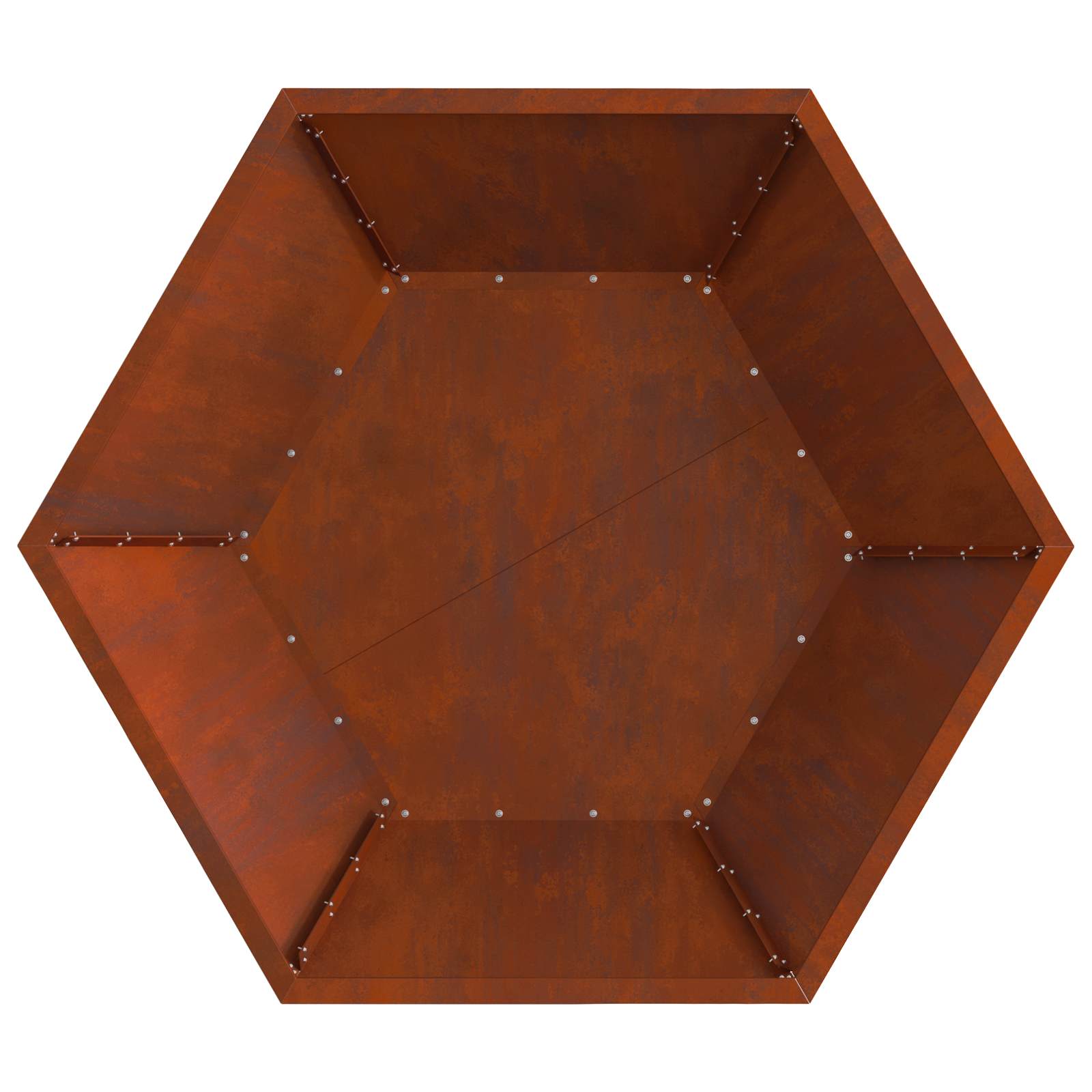 Feuerstelle Braun 100 x 100 x 28 cm Wetterfeststahl