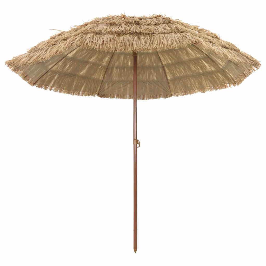 Strandparasol Natur 255 x 255 x 255 cm Polyester und Stahl