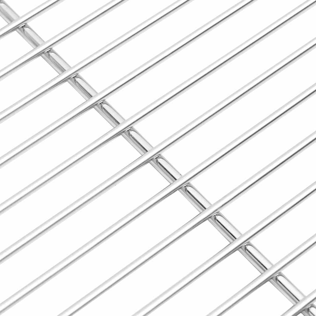 Grillrost Silber 67 x 40 cm Edelstahl