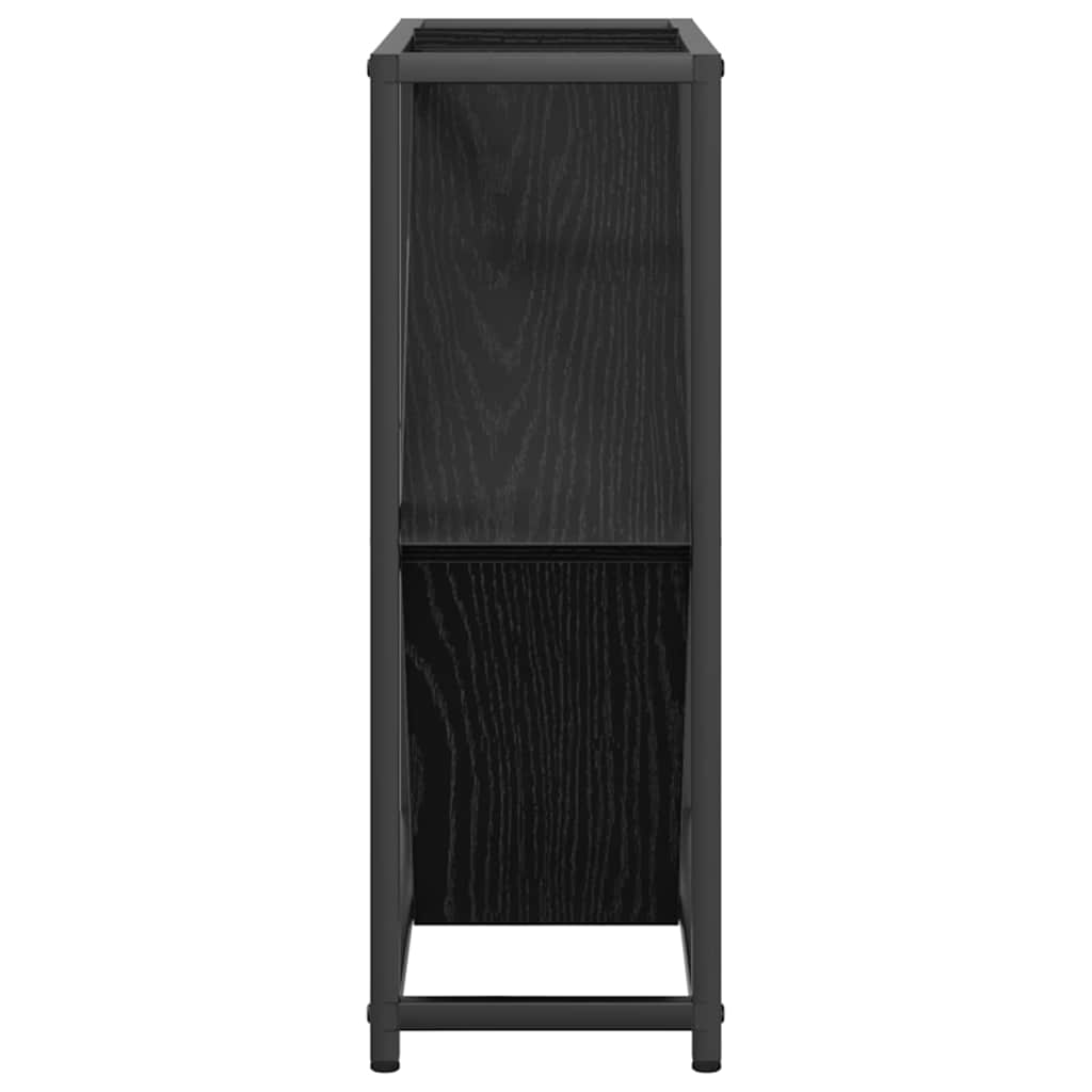 Weinregal Schwarz Eichen-Optik 51 x 18 x 52,5 cm Holzwerkstoff