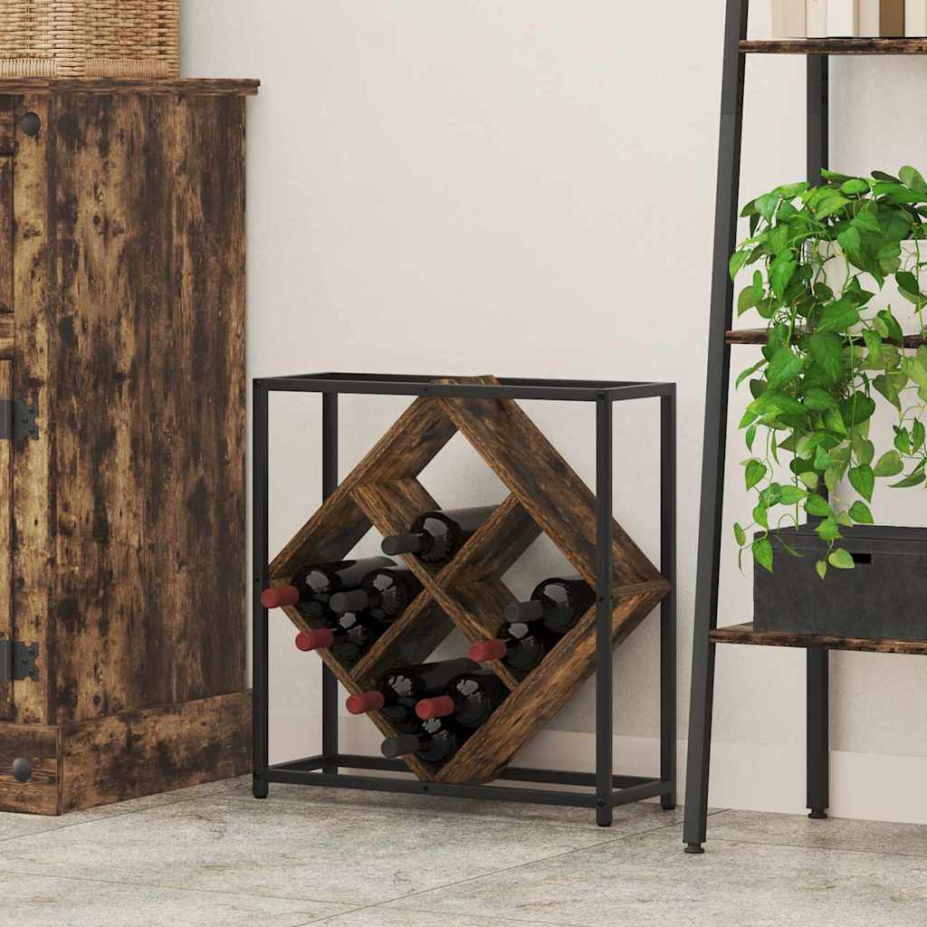 Weinregal Geräucherte Eiche 51 x 18 x 52,5 cm Holzwerkstoff