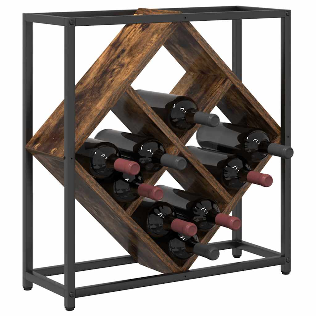 Weinregal Geräucherte Eiche 51 x 18 x 52,5 cm Holzwerkstoff