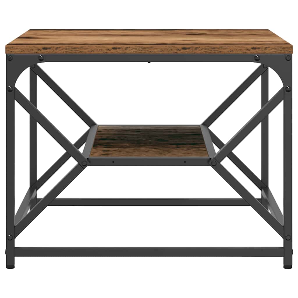 Couchtisch Altholz 51 x 50 x 40 cm Ingenieure Holz und Stahl