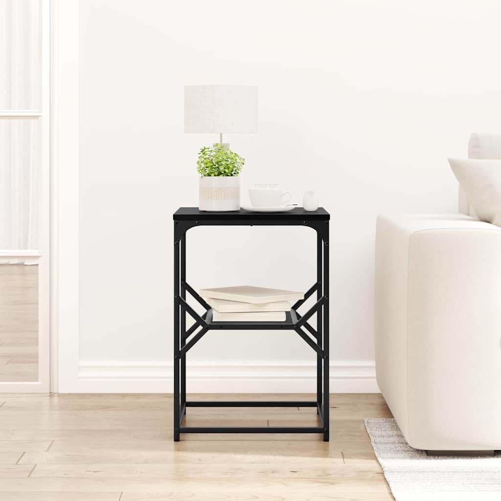 Beistelltisch Schwarz Eichen-Optik 41 x 40 x 60 cm