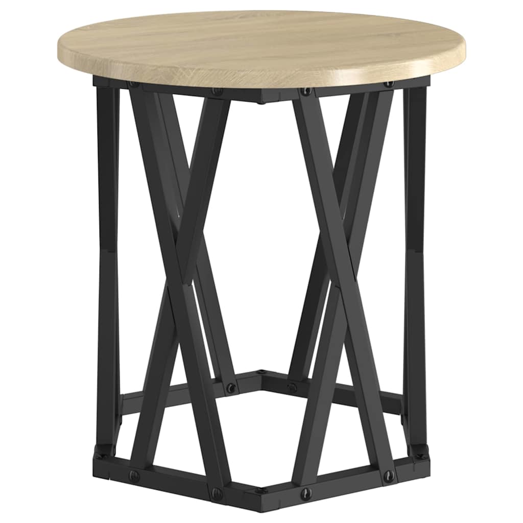 Beistelltisch 2 pcs Sonoma-Eiche Ingenieure Holz und Stahl