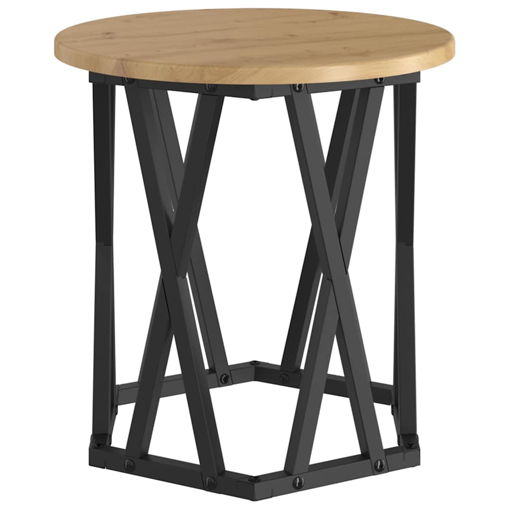 Beistelltisch 2 pcs Artisan-Eiche Ingenieure Holz und Stahl
