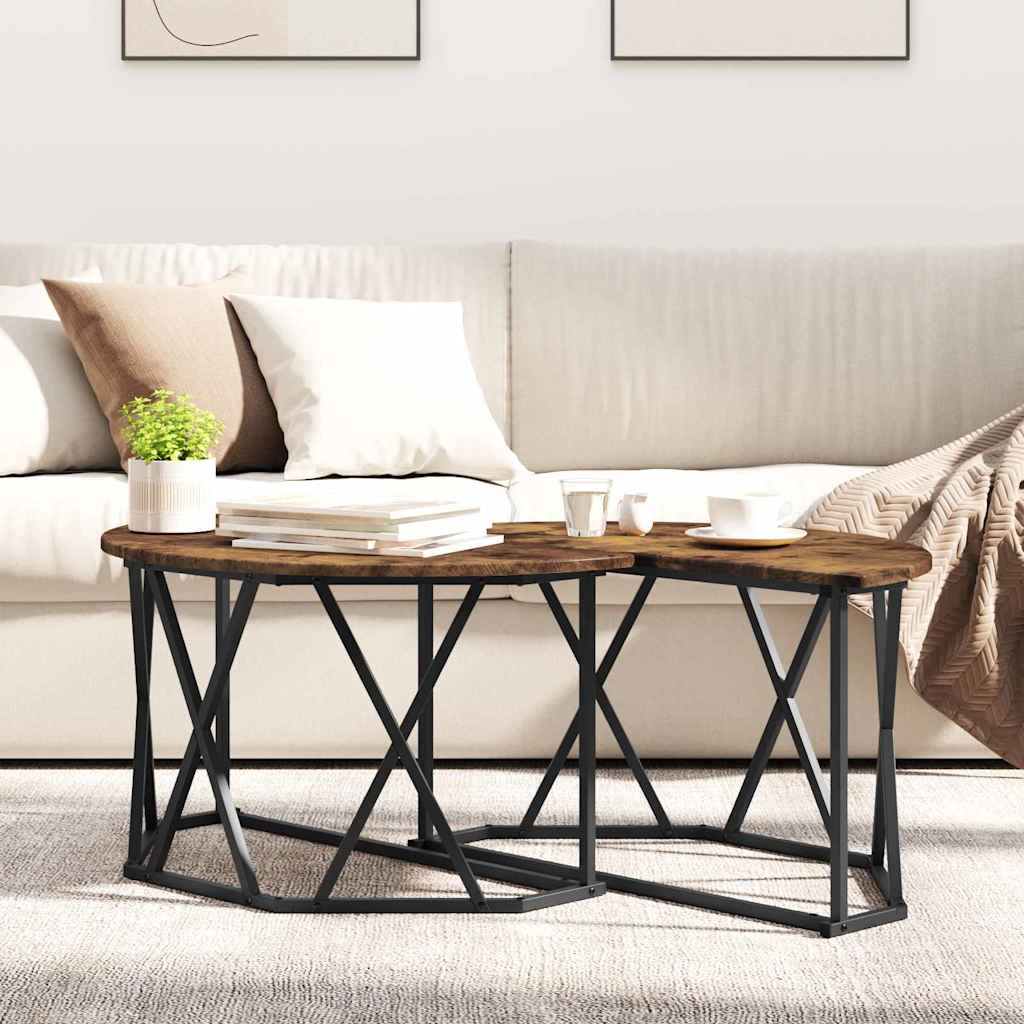 Couchtisch Geräucherte Eiche 80 x 80 x 42 cm