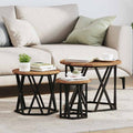Nesting Beistelltisch 3 pcs Altholz Ingenieure Holz und Stahl
