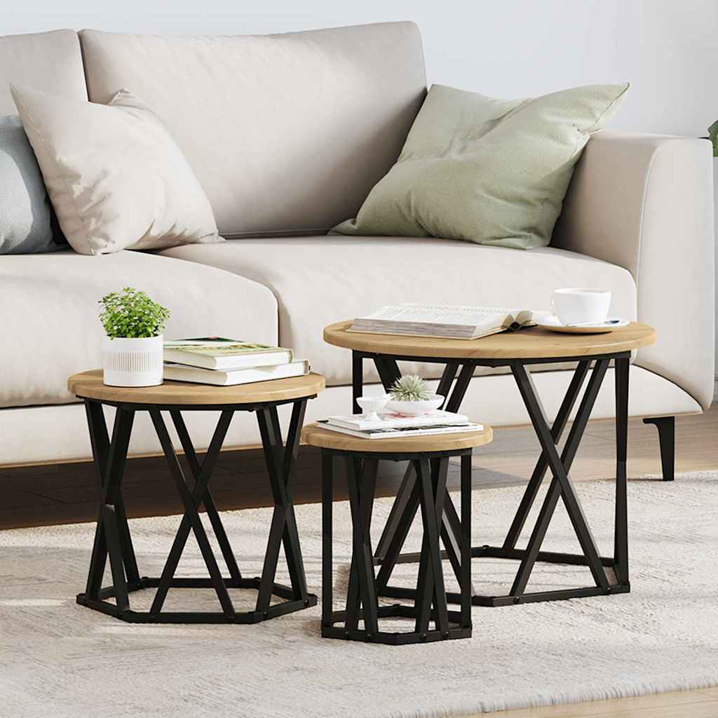 Nesting Beistelltisch 3 pcs Artisan-Eiche