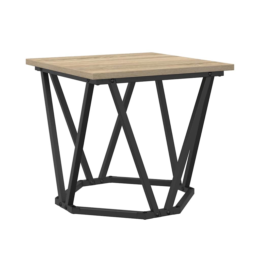 Beistelltisch-Set 2 pcs Sonoma-Eiche Ingenieure Holz und Stahl