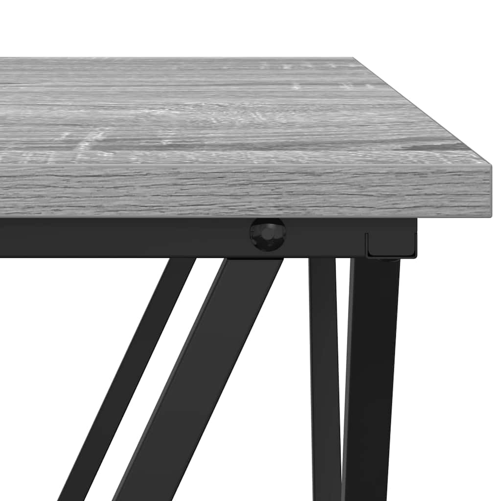 Beistelltisch-Set 2 pcs Graues Sonoma Ingenieure Holz und Stahl