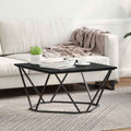 Couchtisch Schwarz Eichen-Optik 80 x 80 x 45 cm