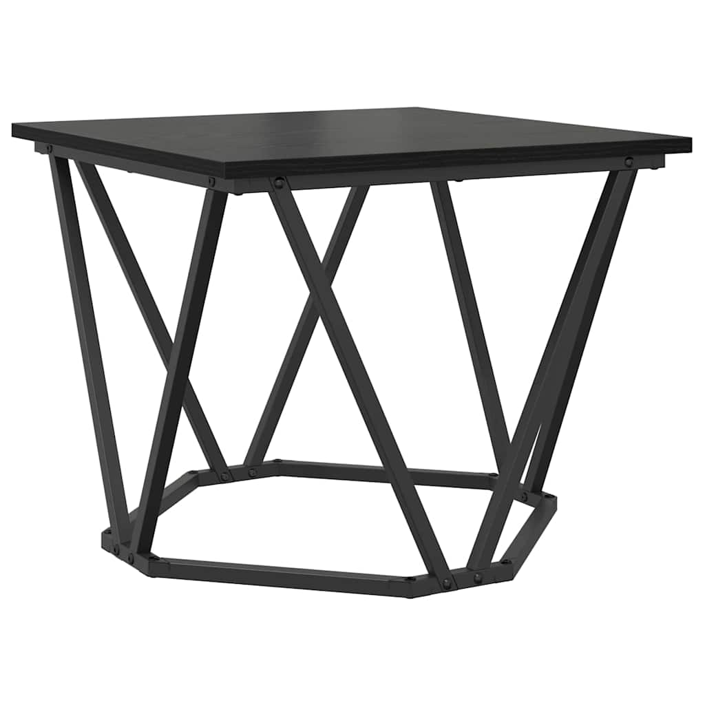 Couchtisch 3 pcs Schwarz Eichen-Optik Ingenieure Holz und Stahl