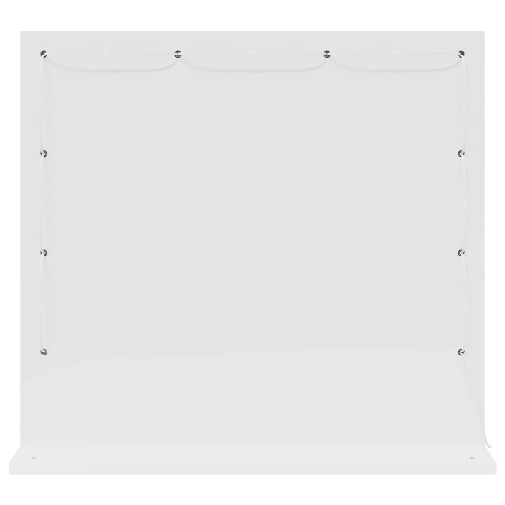 Waschtischspiegel Weiß 60 x 55 x 18 cm Glas und furniertes Holz