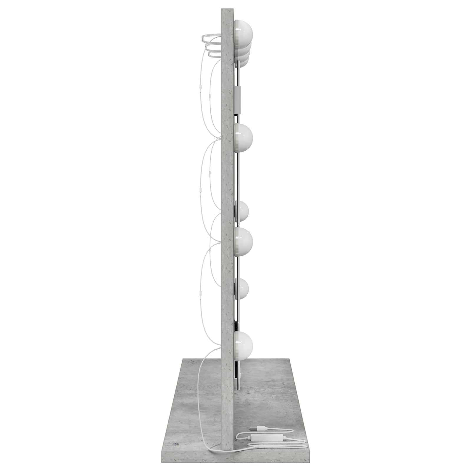 Waschtischspiegel Rechtwinklig Beton Grau 60 x 55 x 18 cm