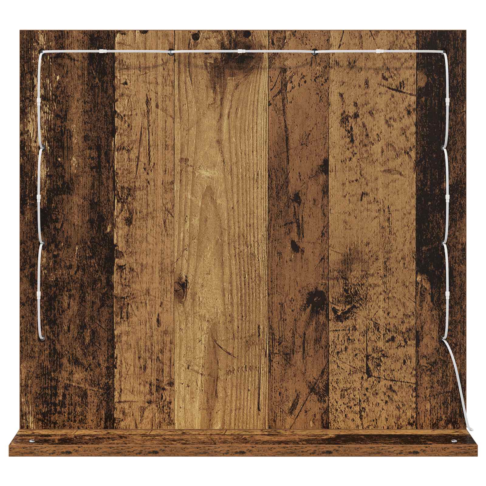 Waschtischspiegel Rechtwinklig Altholz 60 x 55 x 18 cm