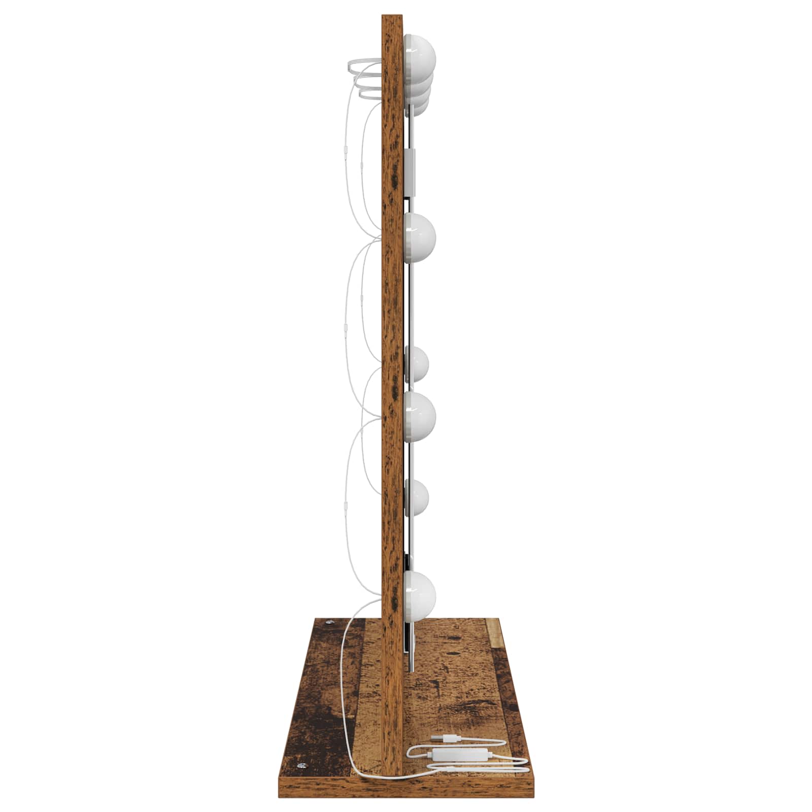 Waschtischspiegel Rechtwinklig Altholz 60 x 55 x 18 cm