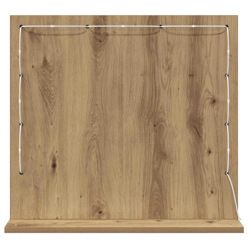 Waschtischspiegel Rechtwinklig Artisan-Eiche 60 x 55 x 18 cm