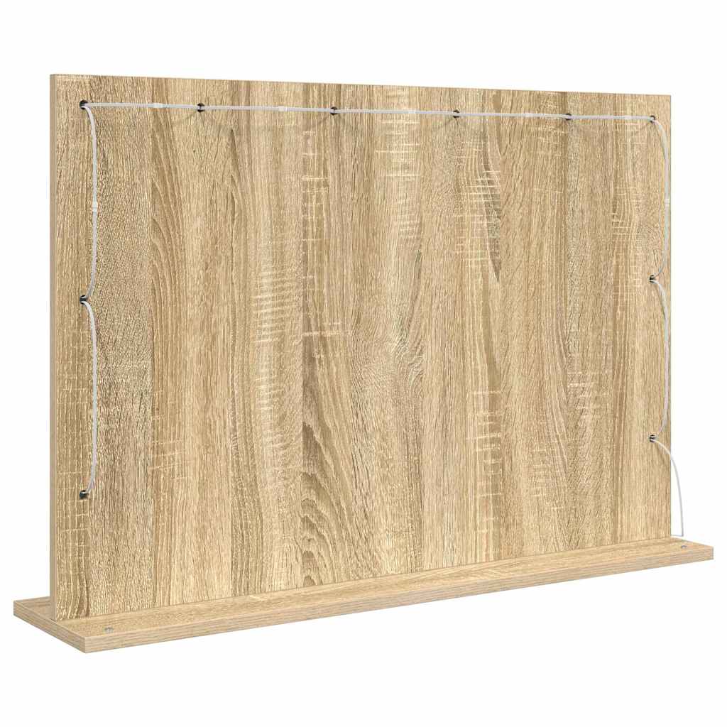 Waschtischspiegel Rechtwinklig Sonoma-Eiche 80 x 55 x 18 cm