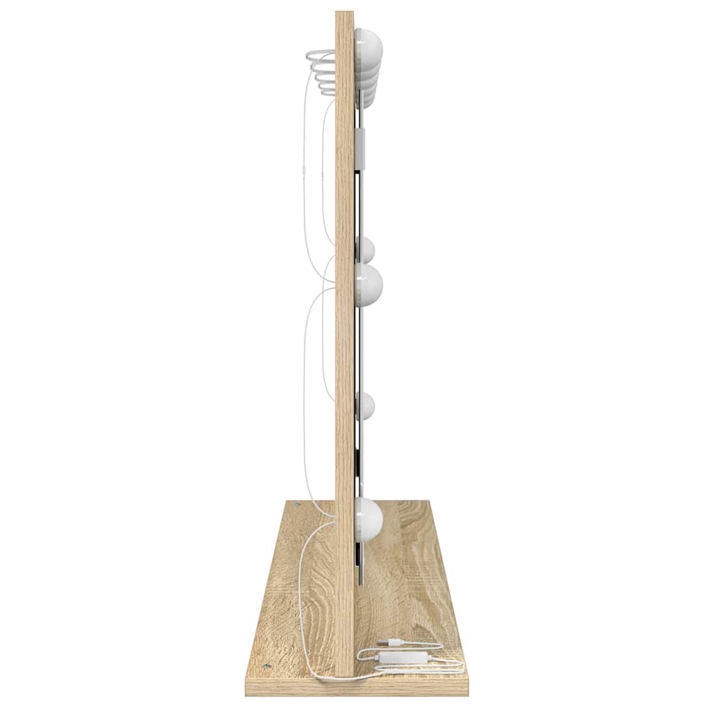 Waschtischspiegel Rechtwinklig Sonoma-Eiche 80 x 55 x 18 cm