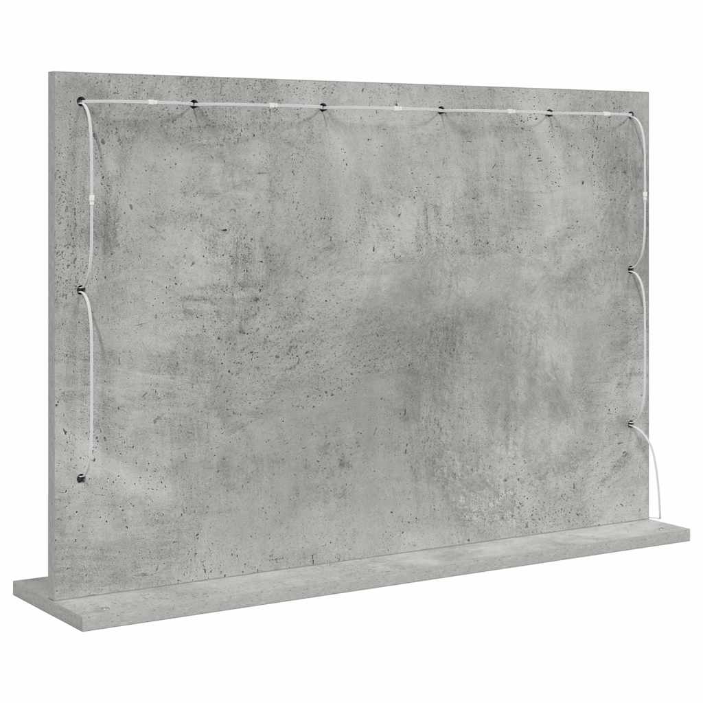 Waschtischspiegel Rechtwinklig Beton Grau 80 x 55 x 18 cm