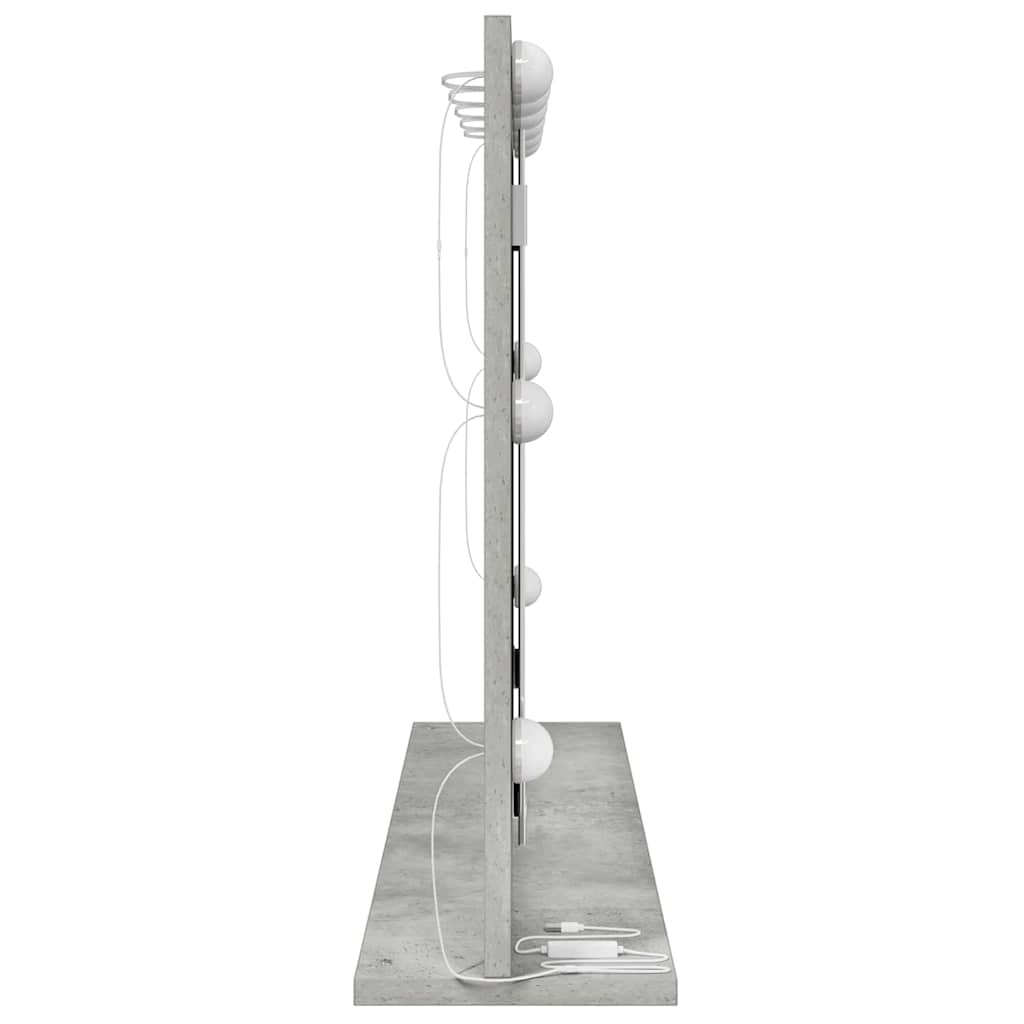 Waschtischspiegel Rechtwinklig Beton Grau 80 x 55 x 18 cm