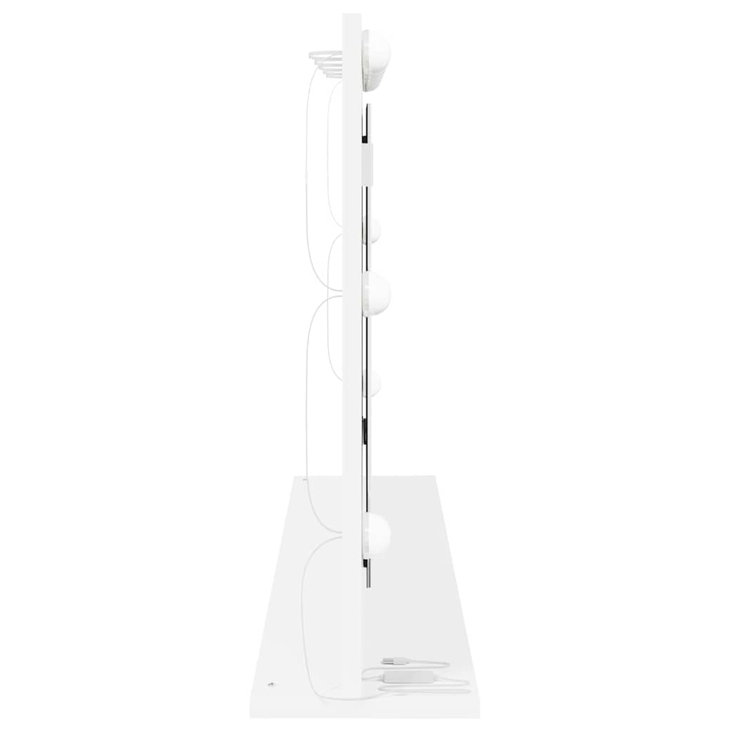 Waschtischspiegel Rechtwinklig Weiß 100 x 55 x 18 cm