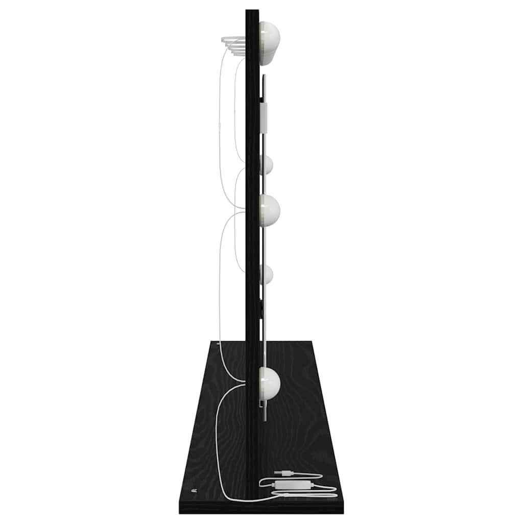 Waschtischspiegel Schwarz Eichen-Optik 100 x 55 x 18 cm