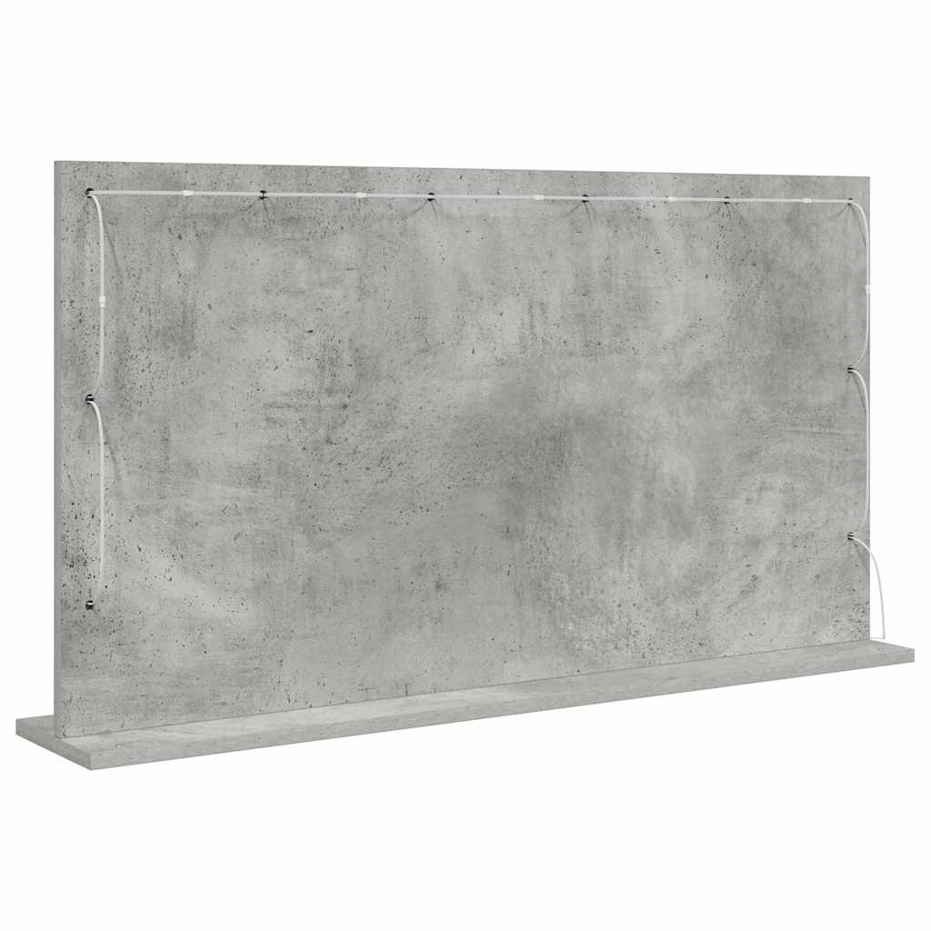 Waschtischspiegel Rechtwinklig Beton Grau 100 x 55 x 18 cm