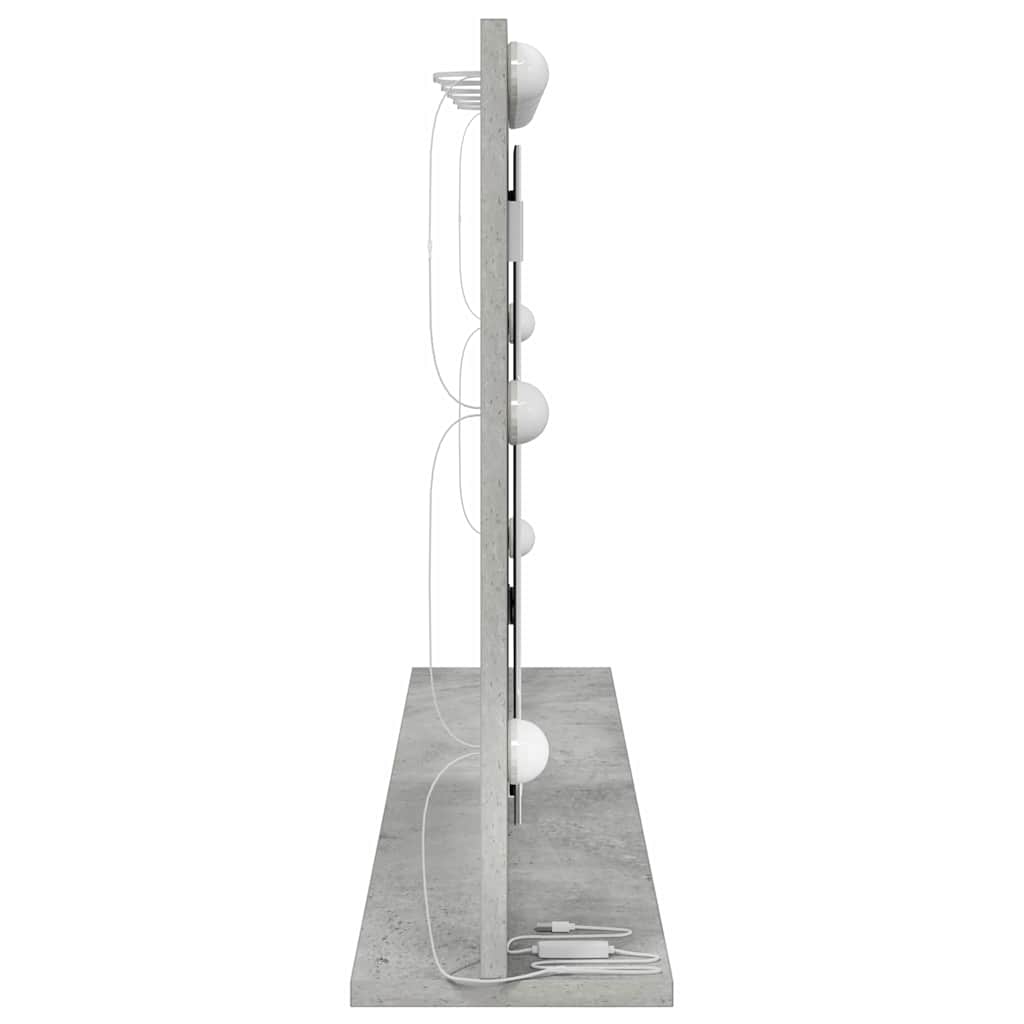Waschtischspiegel Rechtwinklig Beton Grau 100 x 55 x 18 cm