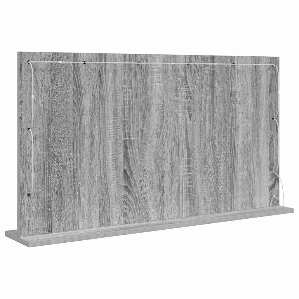 Waschtischspiegel Rechtwinklig Graues Sonoma 100 x 55 x 18 cm