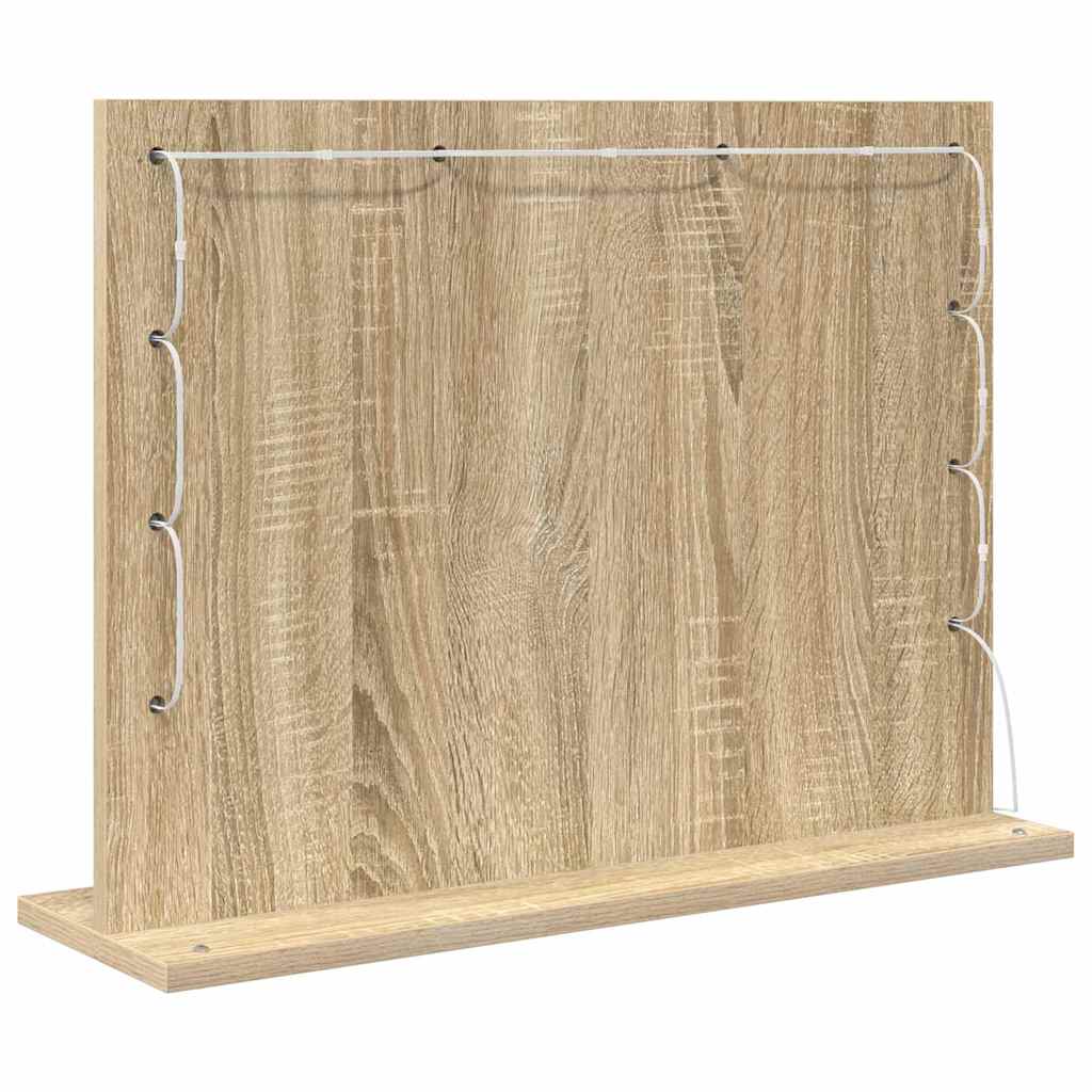 Waschtischspiegel Rechtwinklig Sonoma-Eiche 60 x 45 x 18 cm