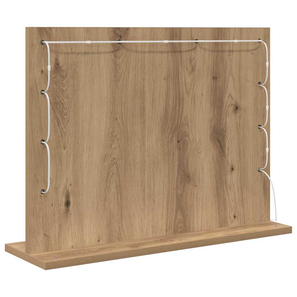 Waschtischspiegel Rechtwinklig Artisan-Eiche 60 x 45 x 18 cm
