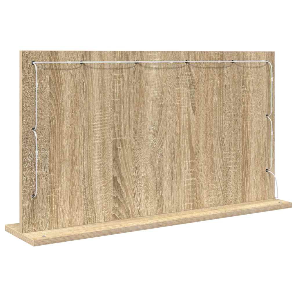 Waschtischspiegel Rechtwinklig Sonoma-Eiche 80 x 45 x 18 cm