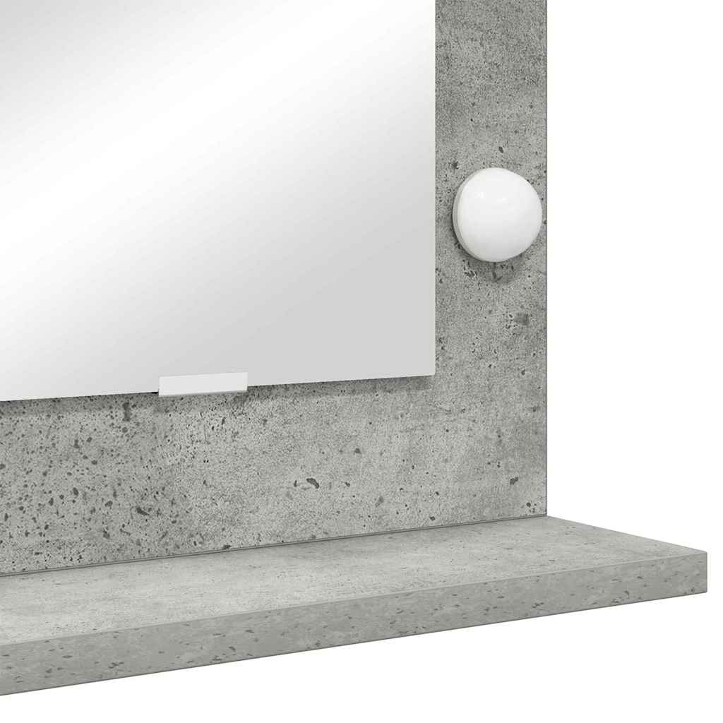 Waschtischspiegel Rechtwinklig Beton Grau 80 x 45 x 18 cm