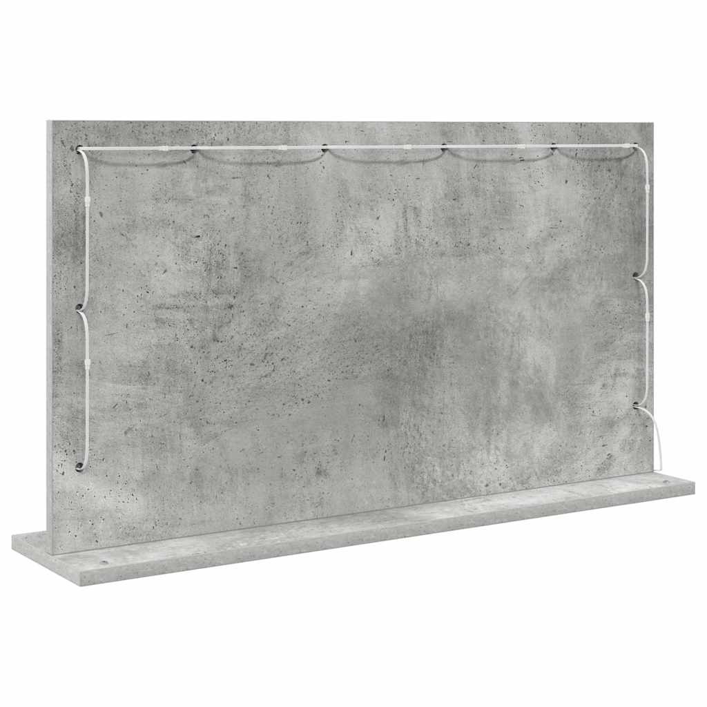 Waschtischspiegel Rechtwinklig Beton Grau 80 x 45 x 18 cm