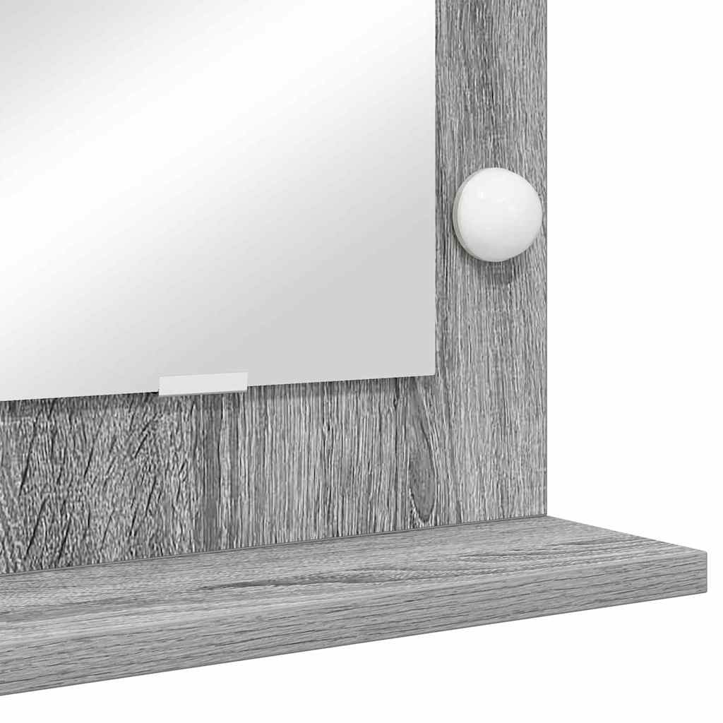 Waschtischspiegel Rechtwinklig Graues Sonoma 80 x 45 x 18 cm