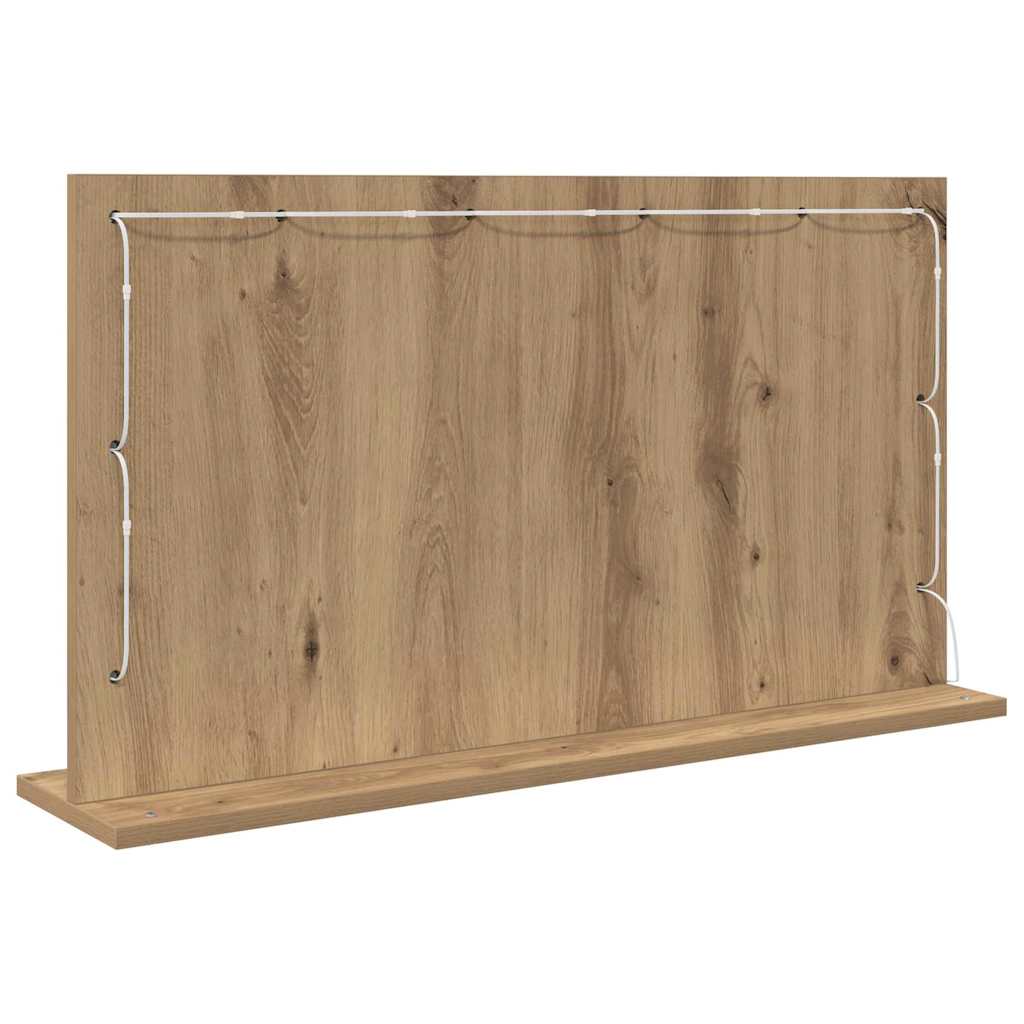 Waschtischspiegel Rechtwinklig Artisan-Eiche 80 x 45 x 18 cm