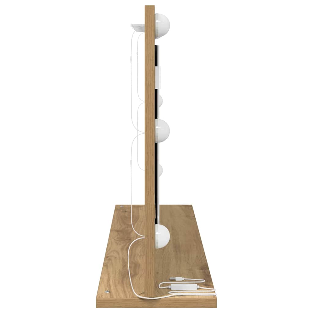 Waschtischspiegel Rechtwinklig Artisan-Eiche 80 x 45 x 18 cm