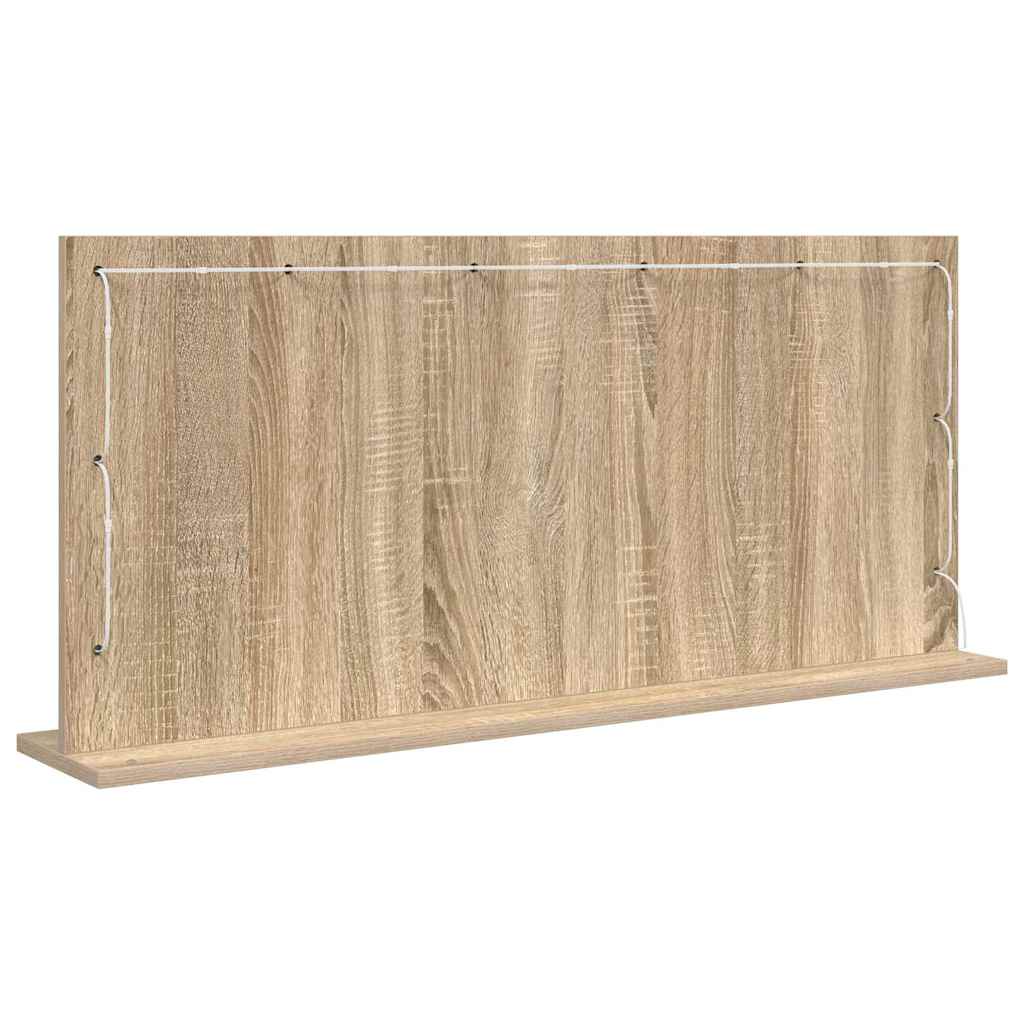 Waschtischspiegel Rechtwinklig Sonoma-Eiche 100 x 45 x 18 cm