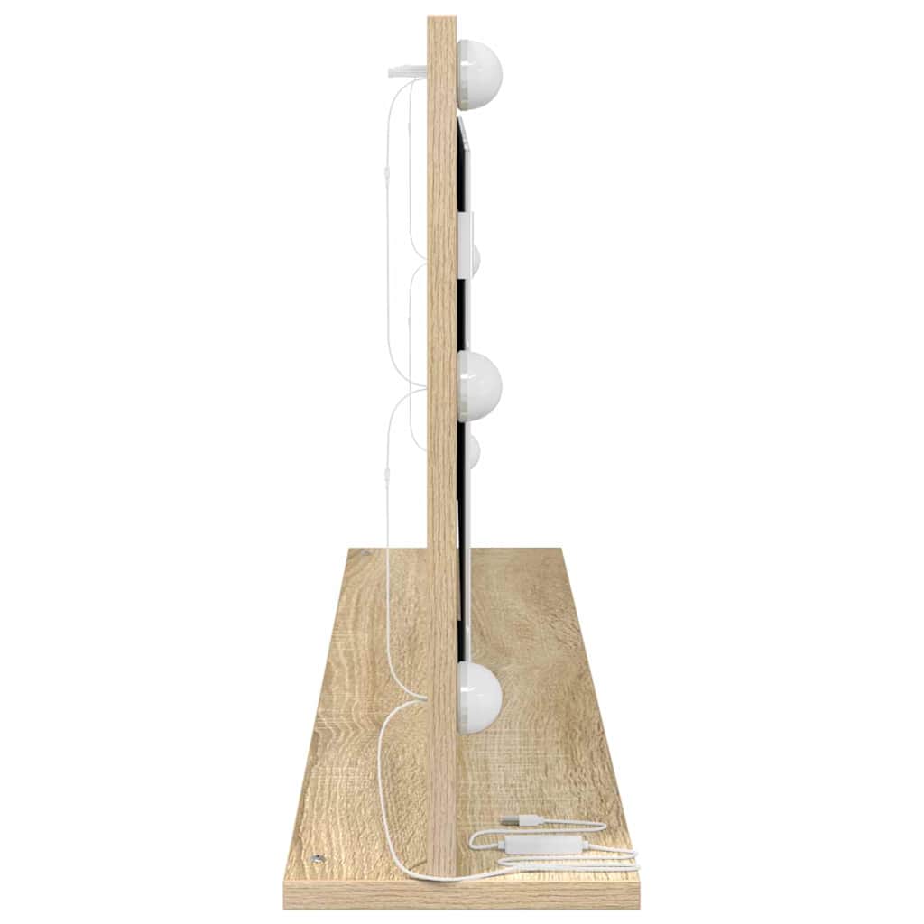 Waschtischspiegel Rechtwinklig Sonoma-Eiche 100 x 45 x 18 cm