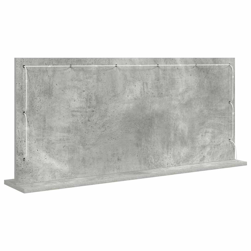 Waschtischspiegel Rechtwinklig Beton Grau 100 x 45 x 18 cm