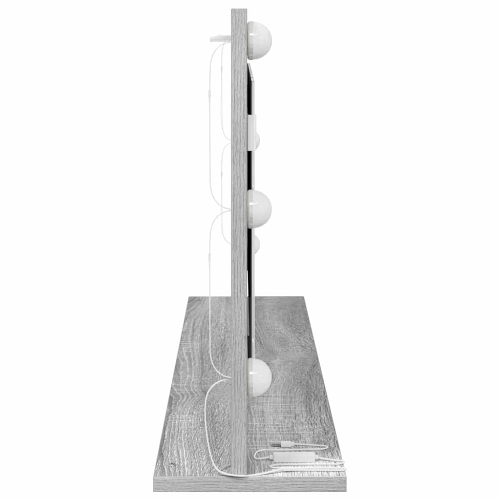 Waschtischspiegel Rechtwinklig Graues Sonoma 100 x 45 x 18 cm