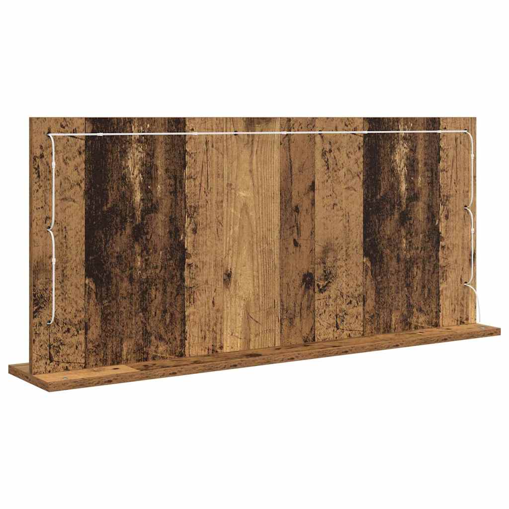 Waschtischspiegel Rechtwinklig Altholz 100 x 45 x 18 cm