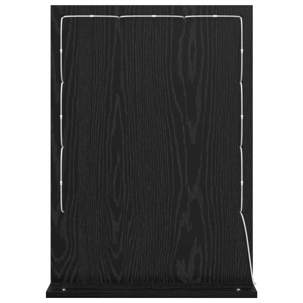 Waschtischspiegel Schwarz Eichen-Optik 70 x 50 x 18 cm