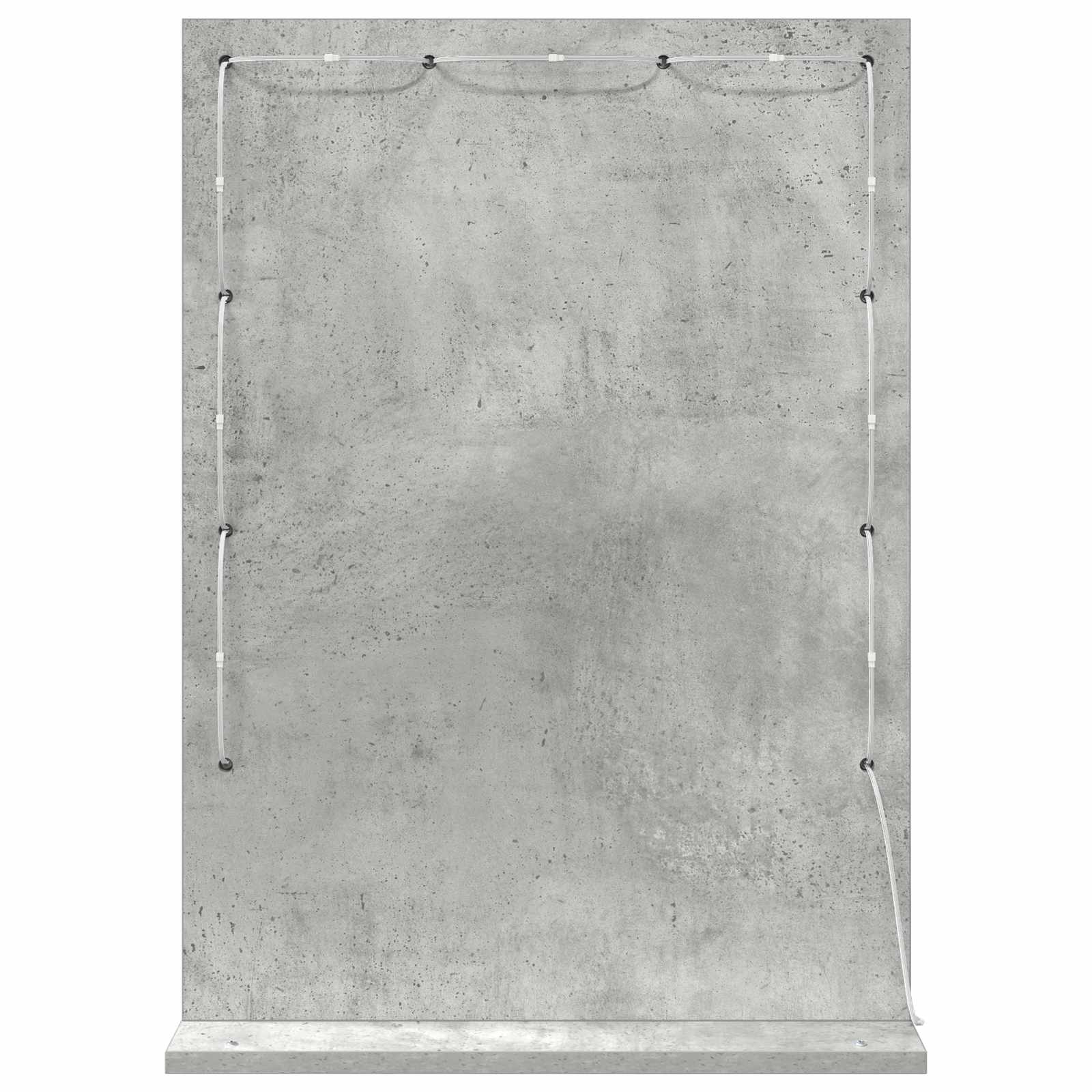 Waschtischspiegel Rechtwinklig Beton Grau 70 x 50 x 18 cm