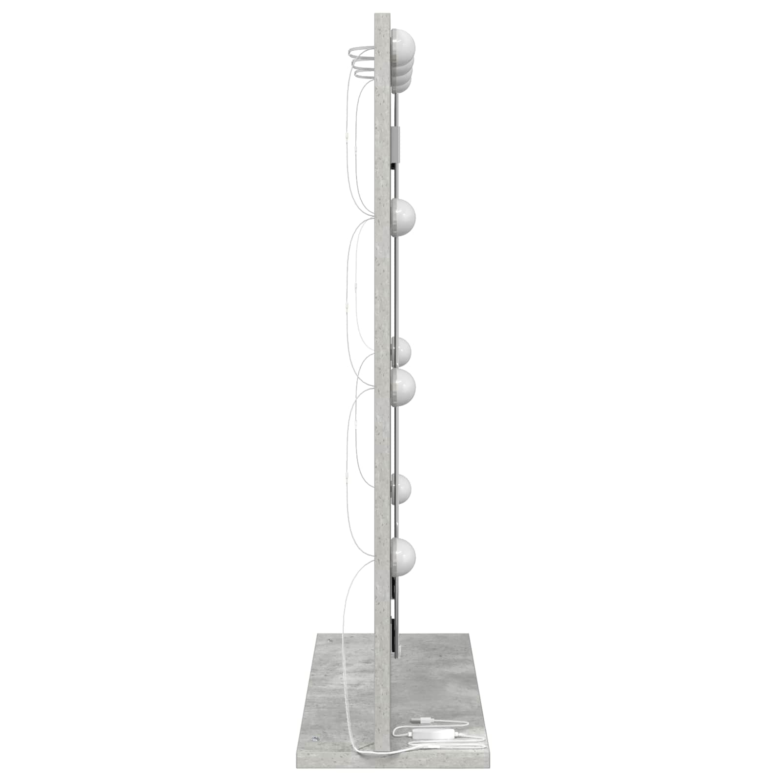 Waschtischspiegel Rechtwinklig Beton Grau 70 x 50 x 18 cm