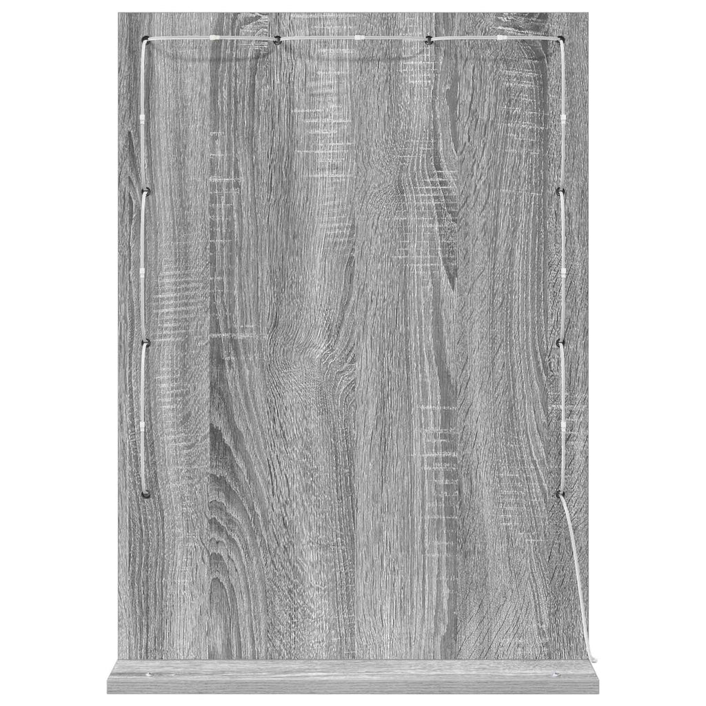 Waschtischspiegel Rechtwinklig Graues Sonoma 70 x 50 x 18 cm