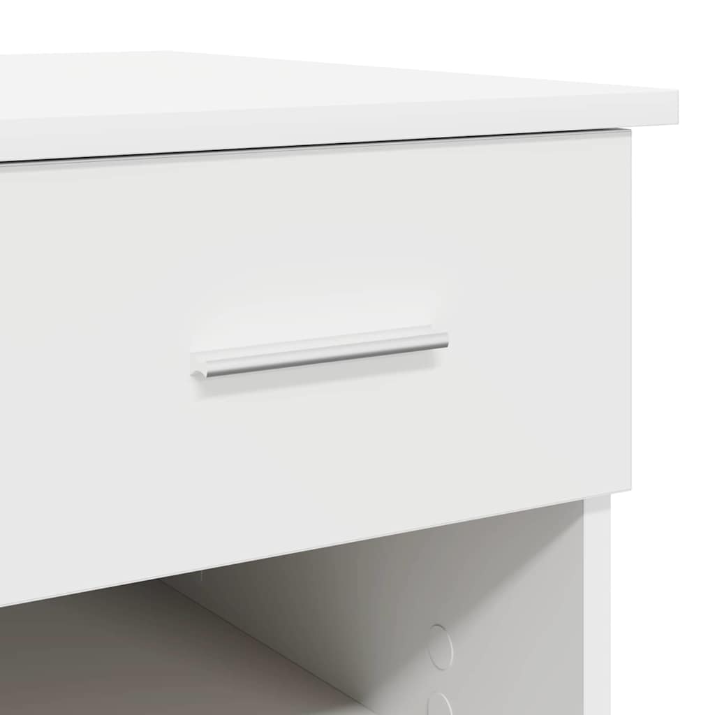 Schreibtisch mit Schubladen Weiß 90 x 49 x 75 cm Holzwerkstoff